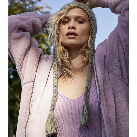 Free People Accessories - NEW Free People Fox Trot Trapper Winter Hat Green Z392-1